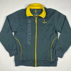 America's Cup Track Jacket Mens Large Gray Warm Up Training Athletic Sailing